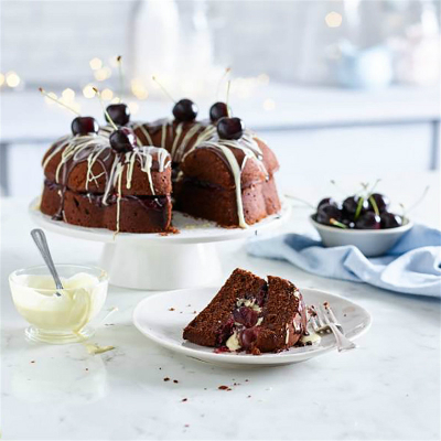 Black Forest Fluted Ring Cake