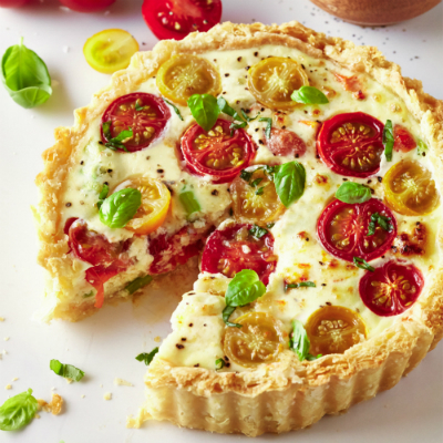 Ricotta With Basil & Tomato Tart