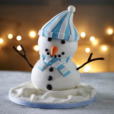 Snowman Hemisphere Cake